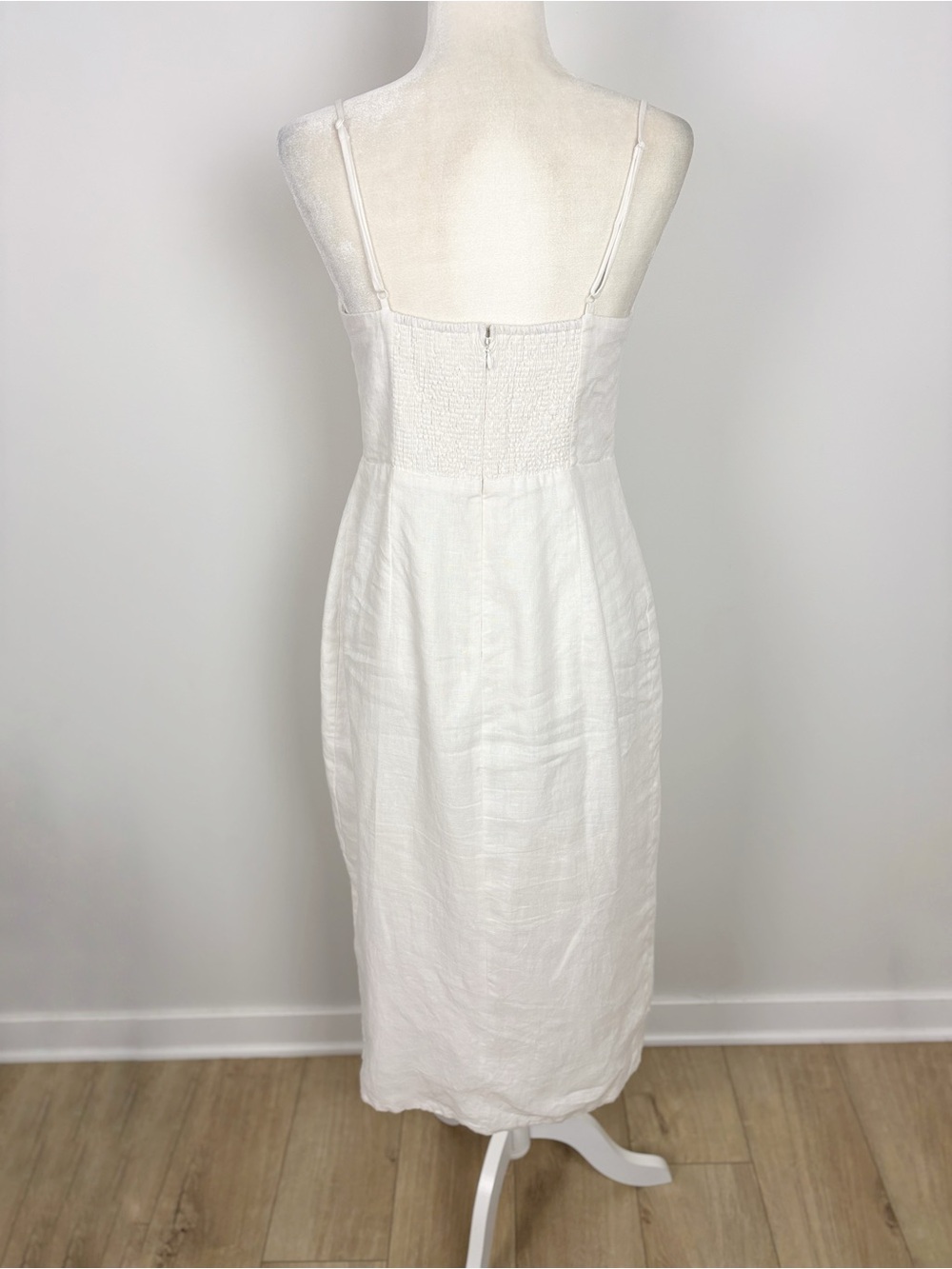 Farm Rio Linen Seashell Sleeveless Midi Dress in White Size M - Picture 8 of 15